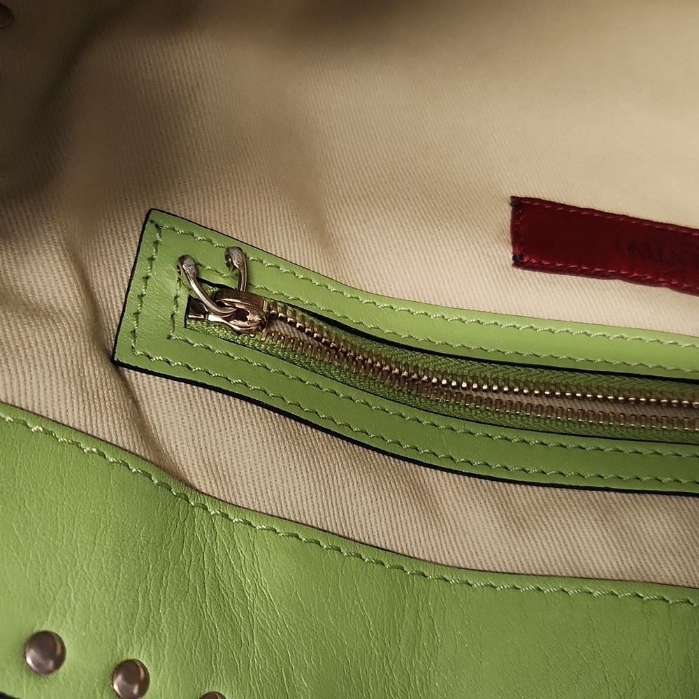 Valentino bag green with gold studs - Picture 6 of 7